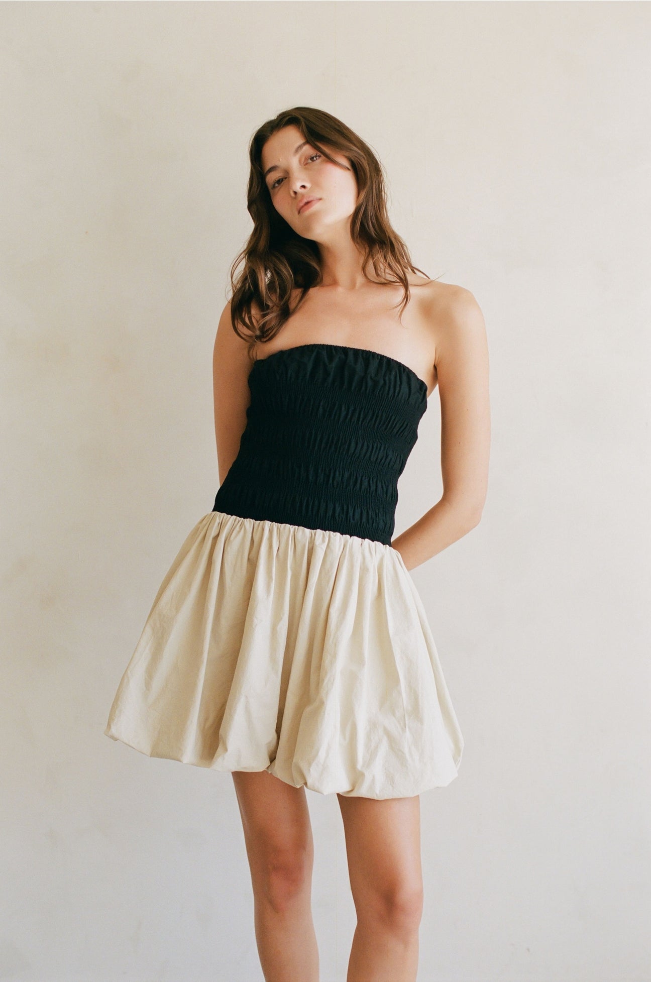 Lola Bubble Hem Mini Dress