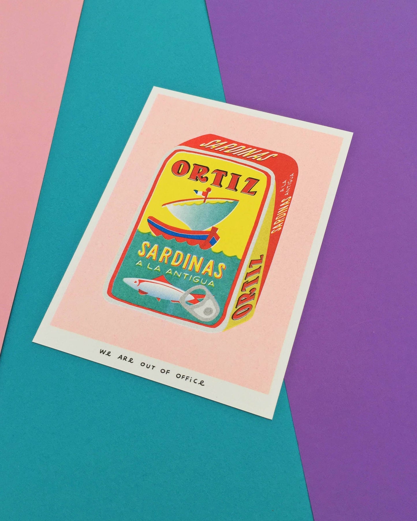 Can Full of Sardinas Risograph Print