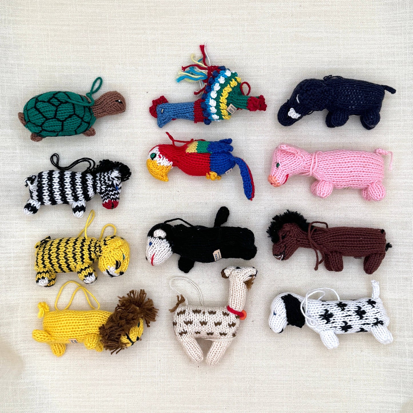 Knit Cotton Animal Ornament