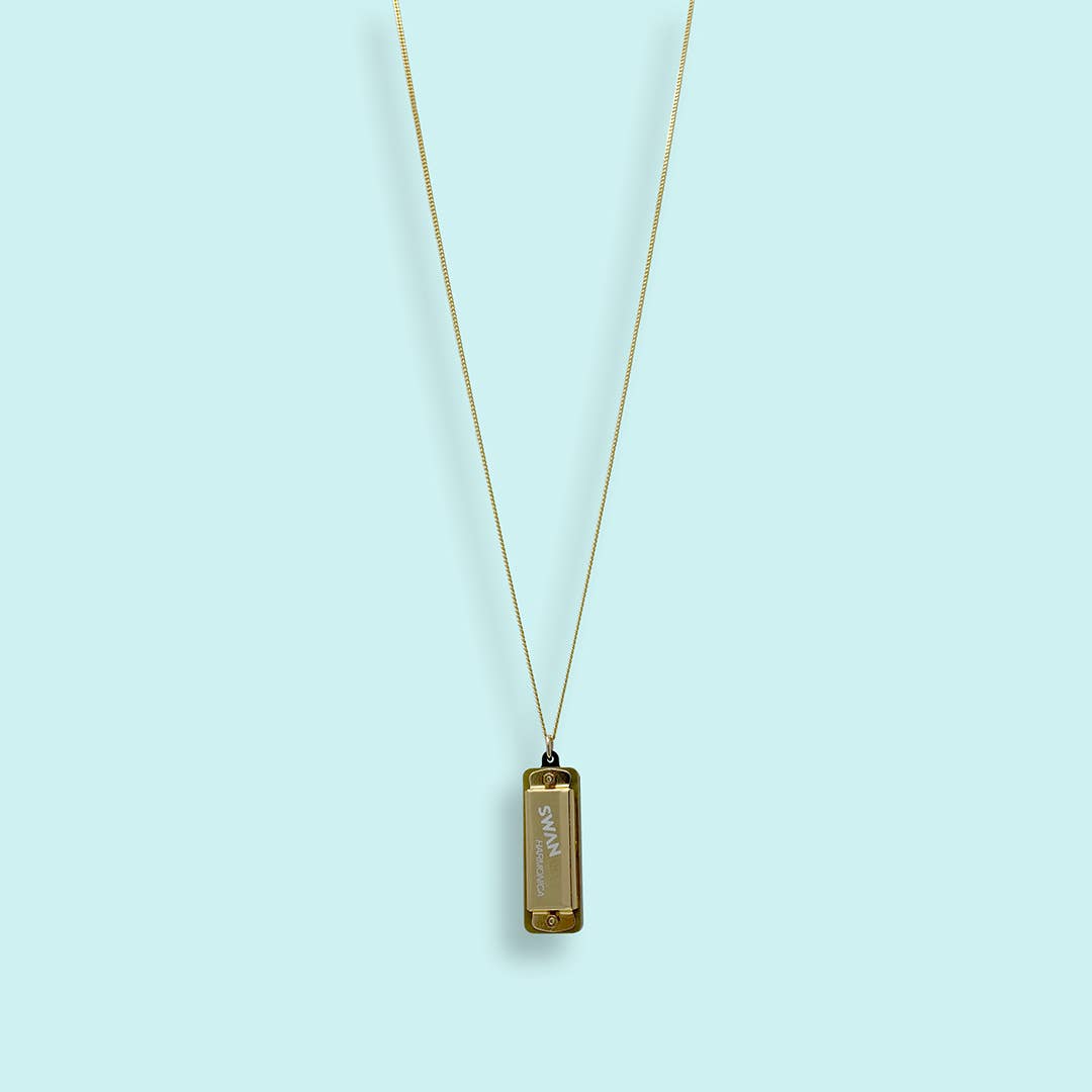 Golden Harmonica Necklace