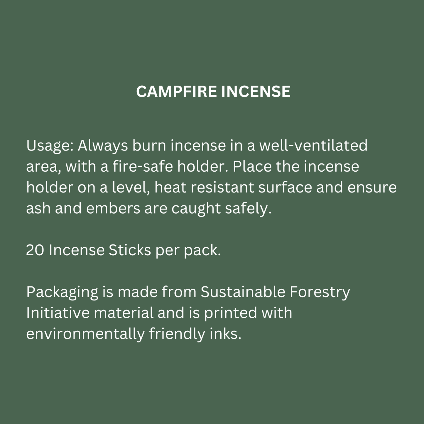 Campfire Incense – Cedar
