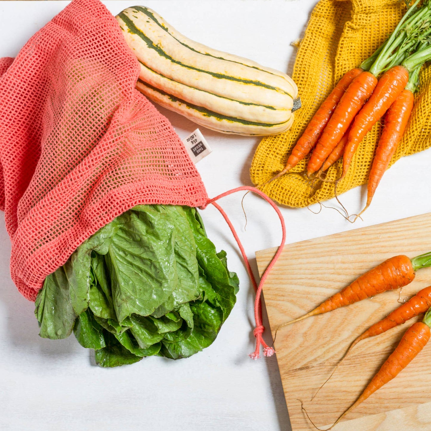 Le Marche Coral Cotton Mesh Produce Bags Set