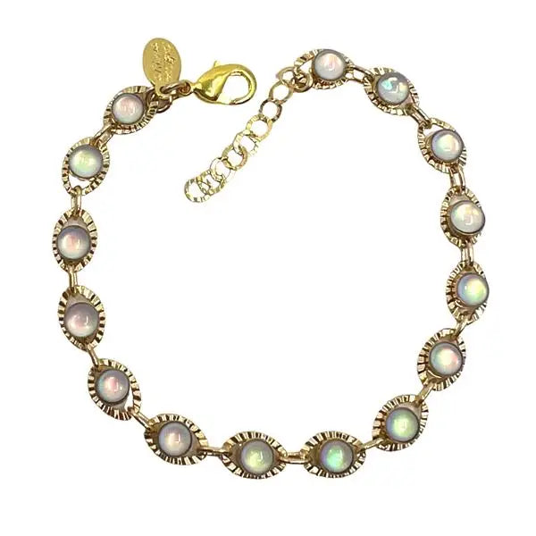Opalite Bezel Stone Bracelet