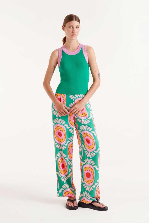 Noa Ribbed Contrast Tanks