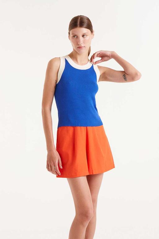 Noa Ribbed Contrast Tanks