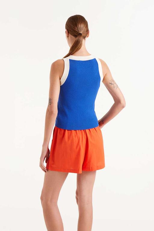 Noa Ribbed Contrast Tanks