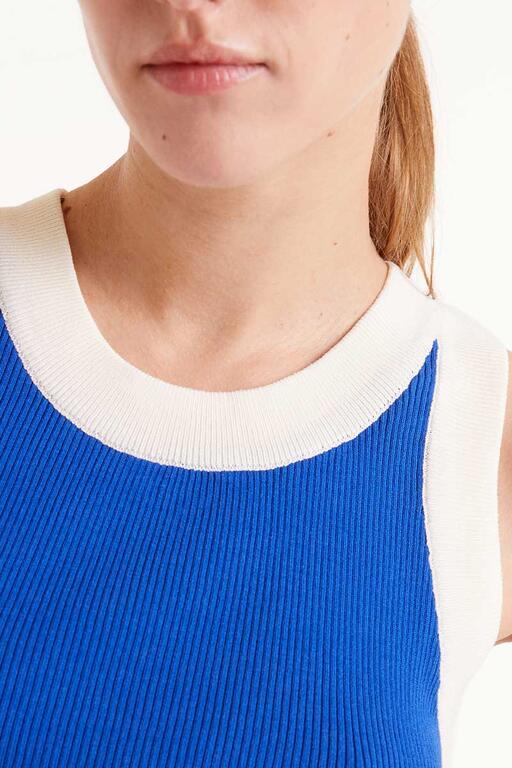 Noa Ribbed Contrast Tanks