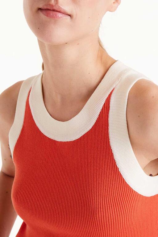 Noa Ribbed Contrast Tanks