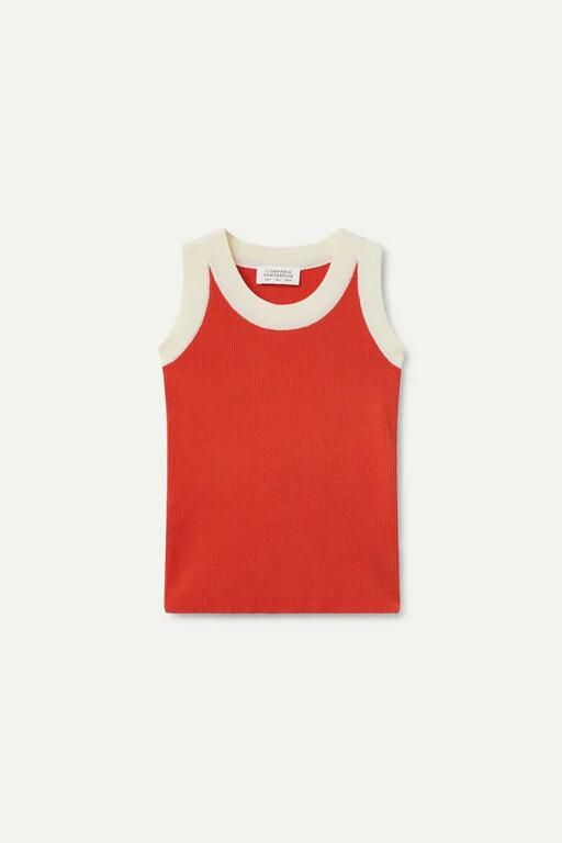 Noa Ribbed Contrast Tanks