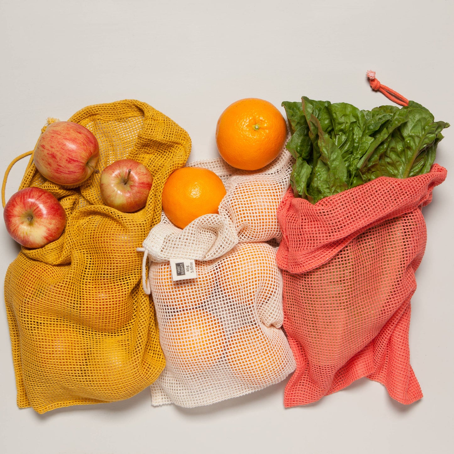 Le Marche Coral Cotton Mesh Produce Bags Set