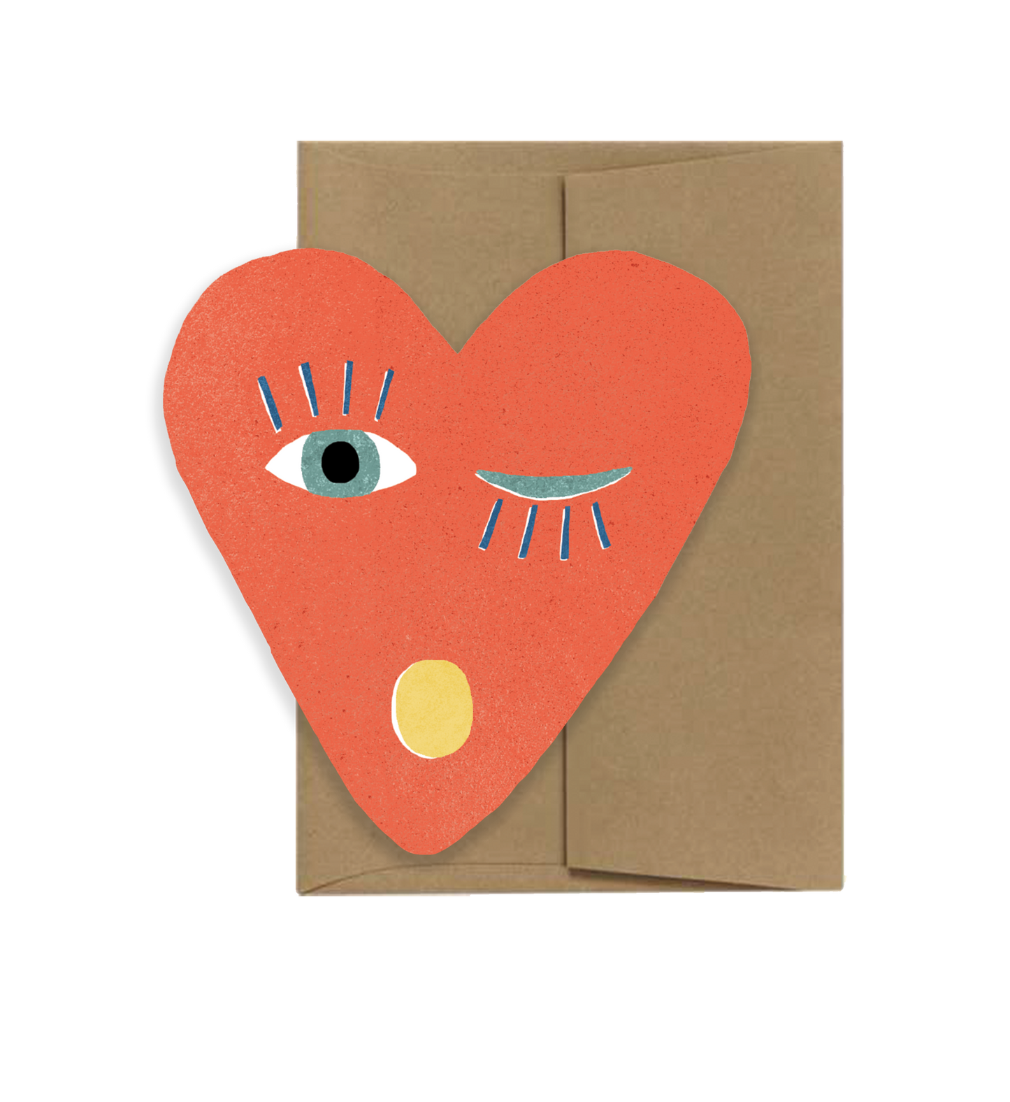Heart Blink Die Cut Card