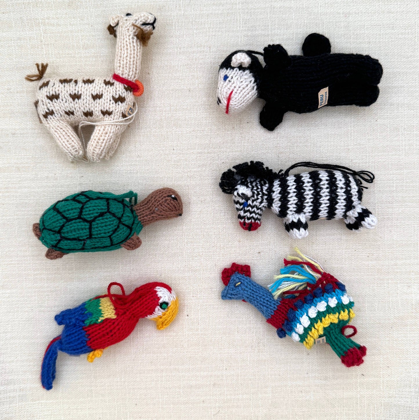 Knit Cotton Animal Ornament
