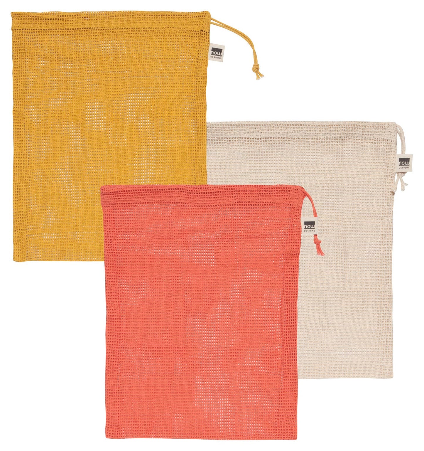 Le Marche Coral Cotton Mesh Produce Bags Set