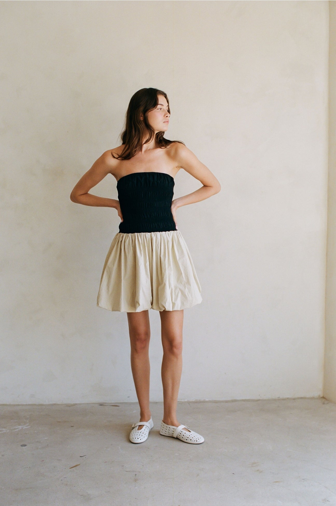 Lola Bubble Hem Mini Dress