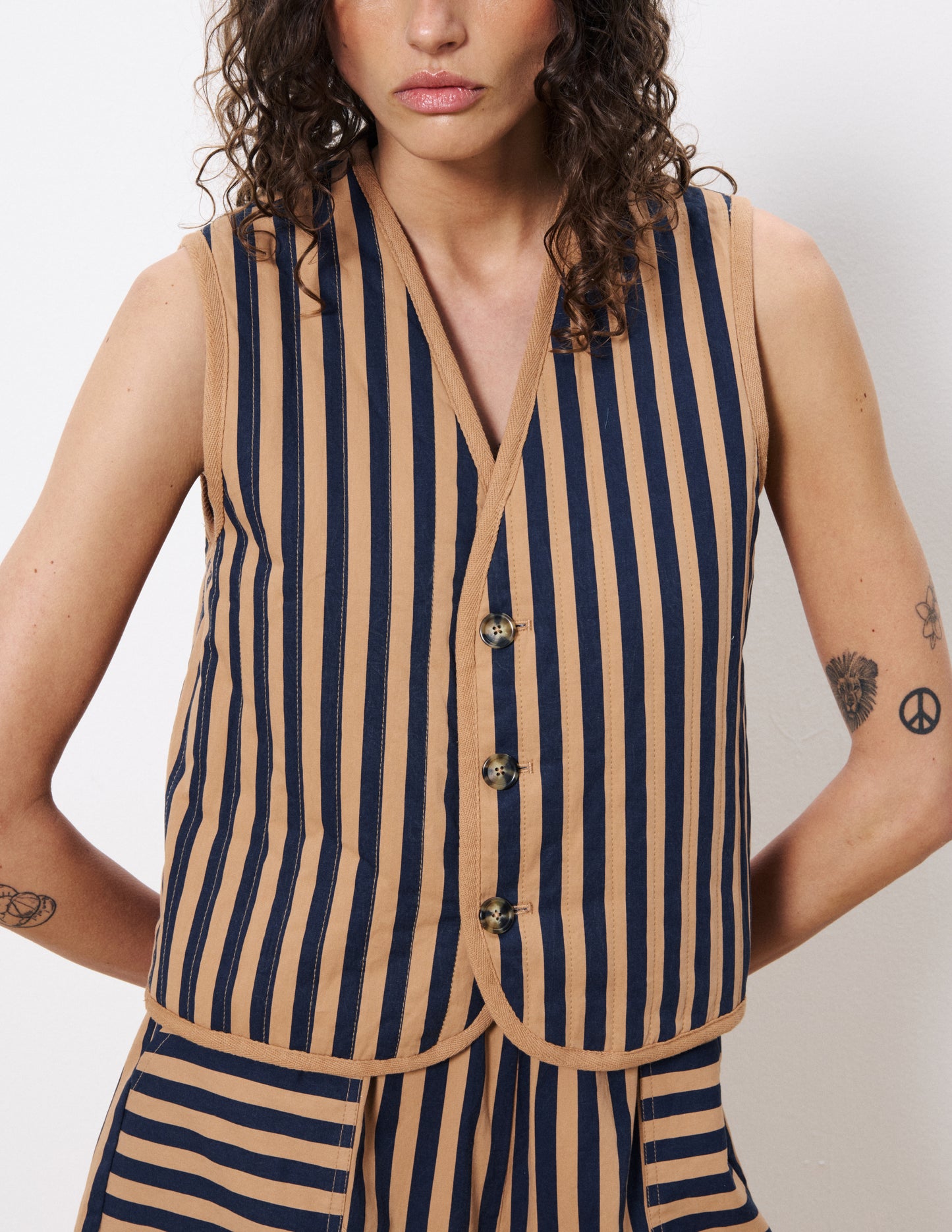 Camila Reversible Striped Vest