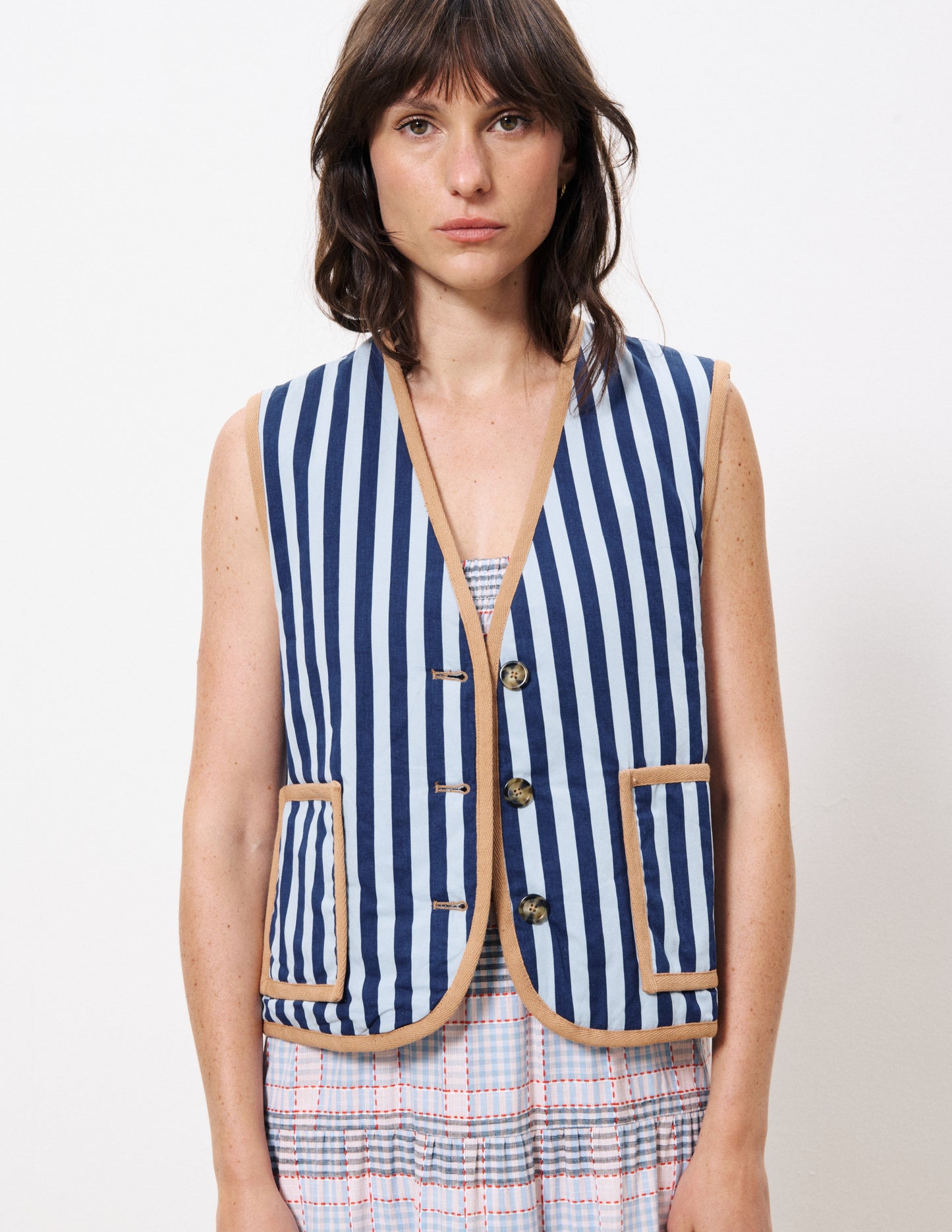 Camila Reversible Striped Vest
