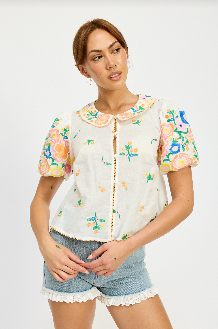 Lilian Embroidered Blouse