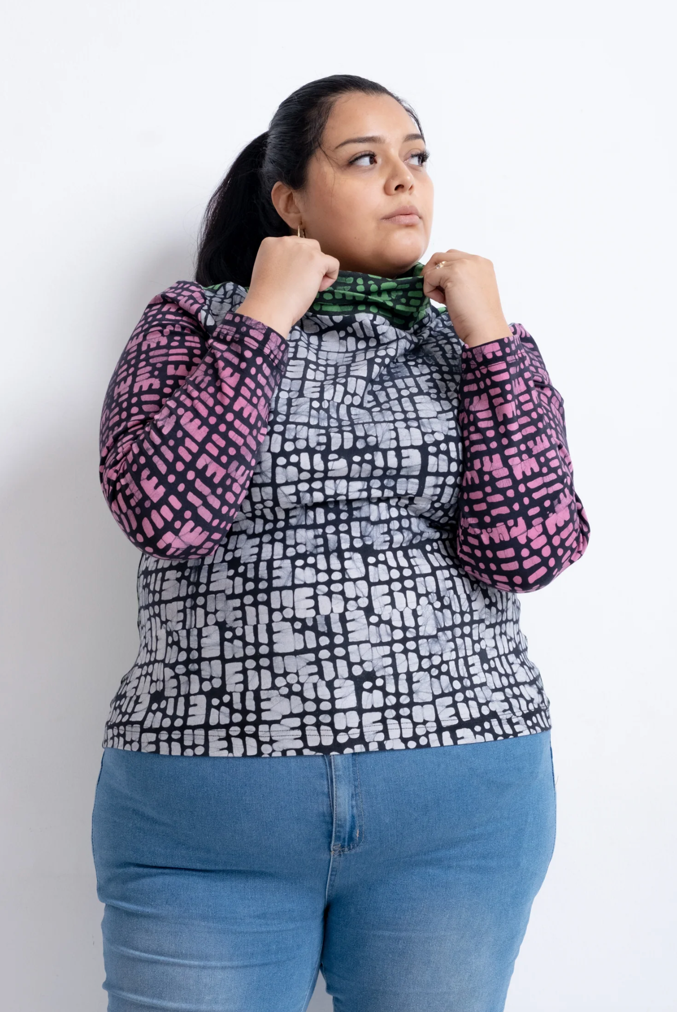 Hand Dyed Stricta Turtleneck in Carnival