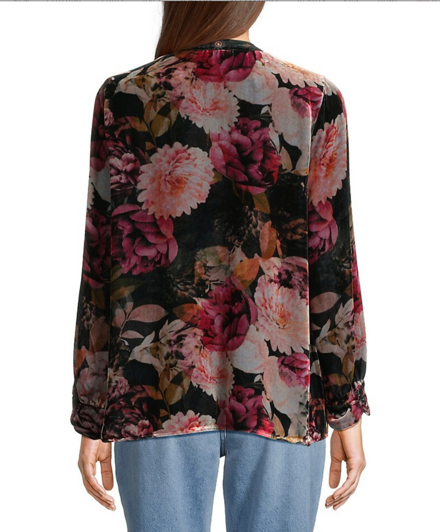 Rosa Velvet Puff Sleeve Oversized Shirt