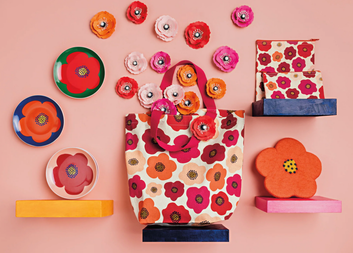 Poppy Felted Wool Trivet
