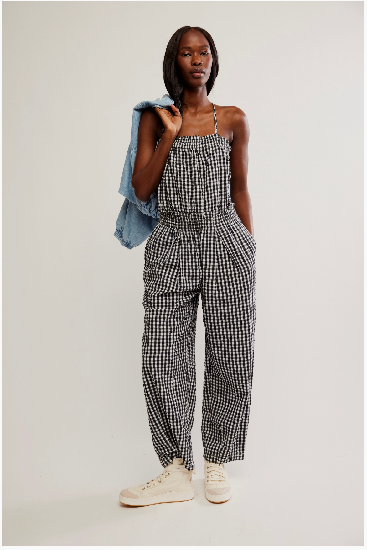 Retro Heatwave Gingham Jumpsuit