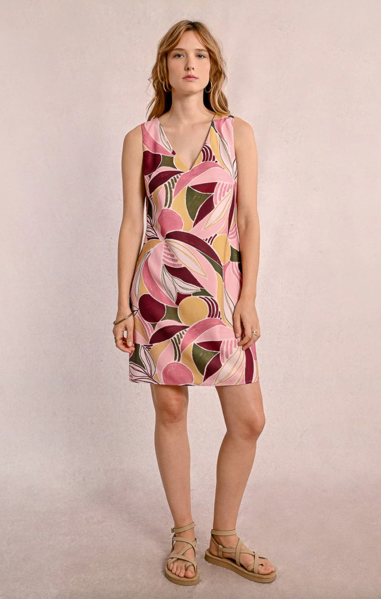Saxon Abstract Print Dress