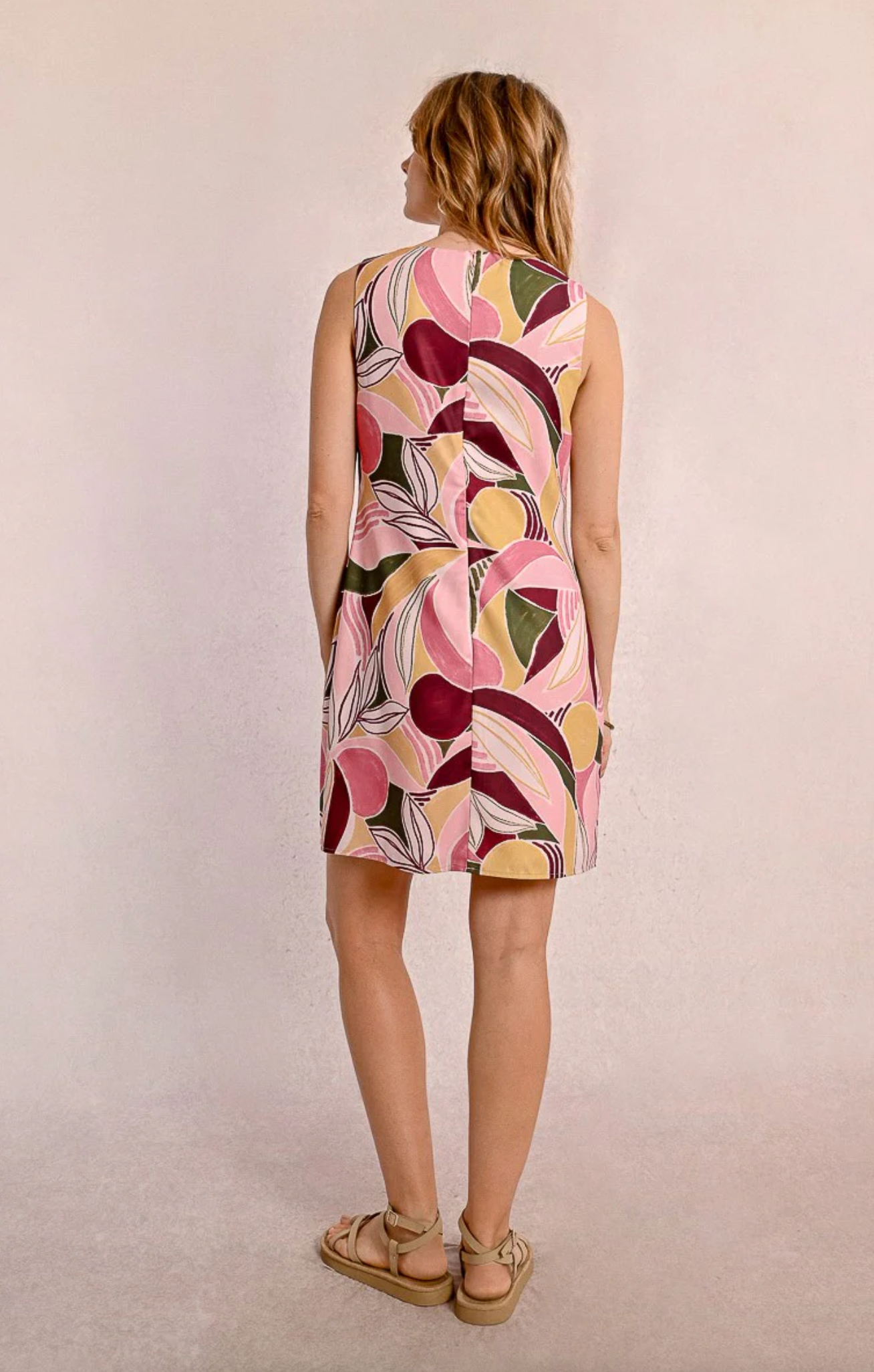 Saxon Abstract Print Dress