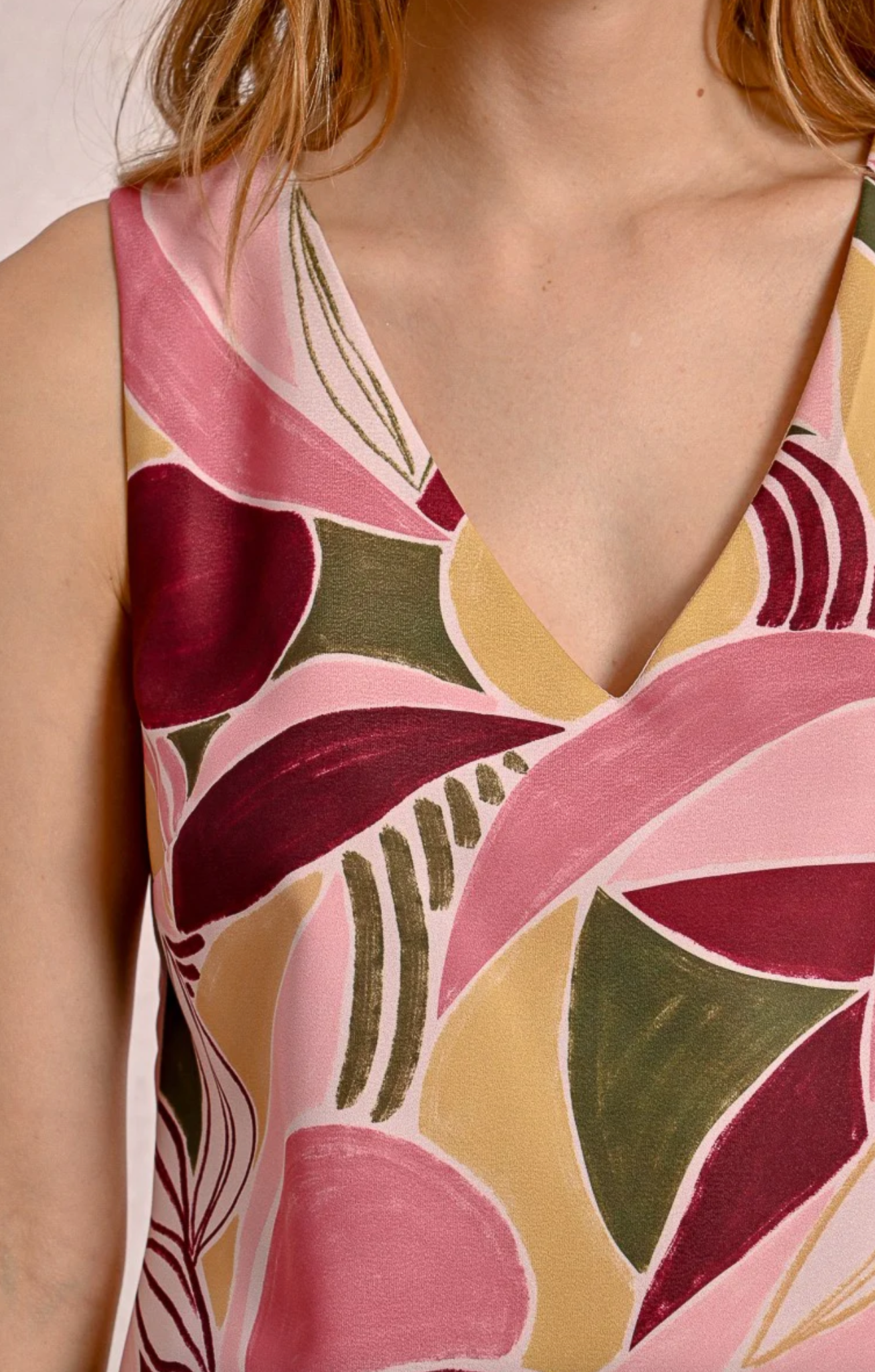 Saxon Abstract Print Dress