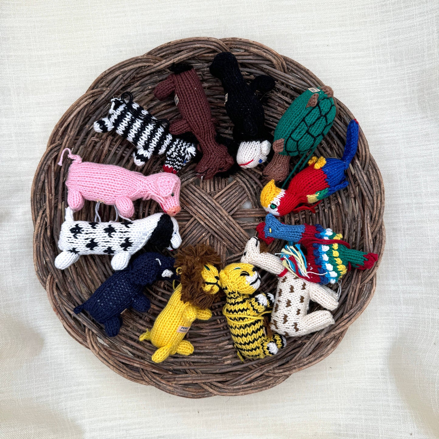 Knit Cotton Animal Ornament
