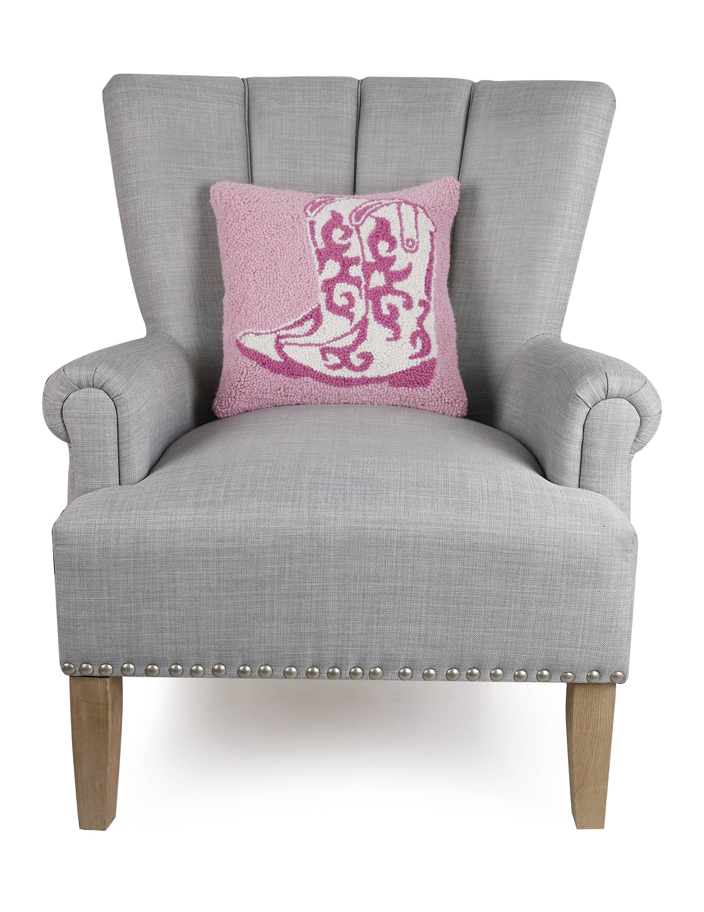 Pink Cowgirl Boots Hook Pillow