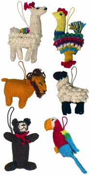 Knit Cotton Animal Ornament