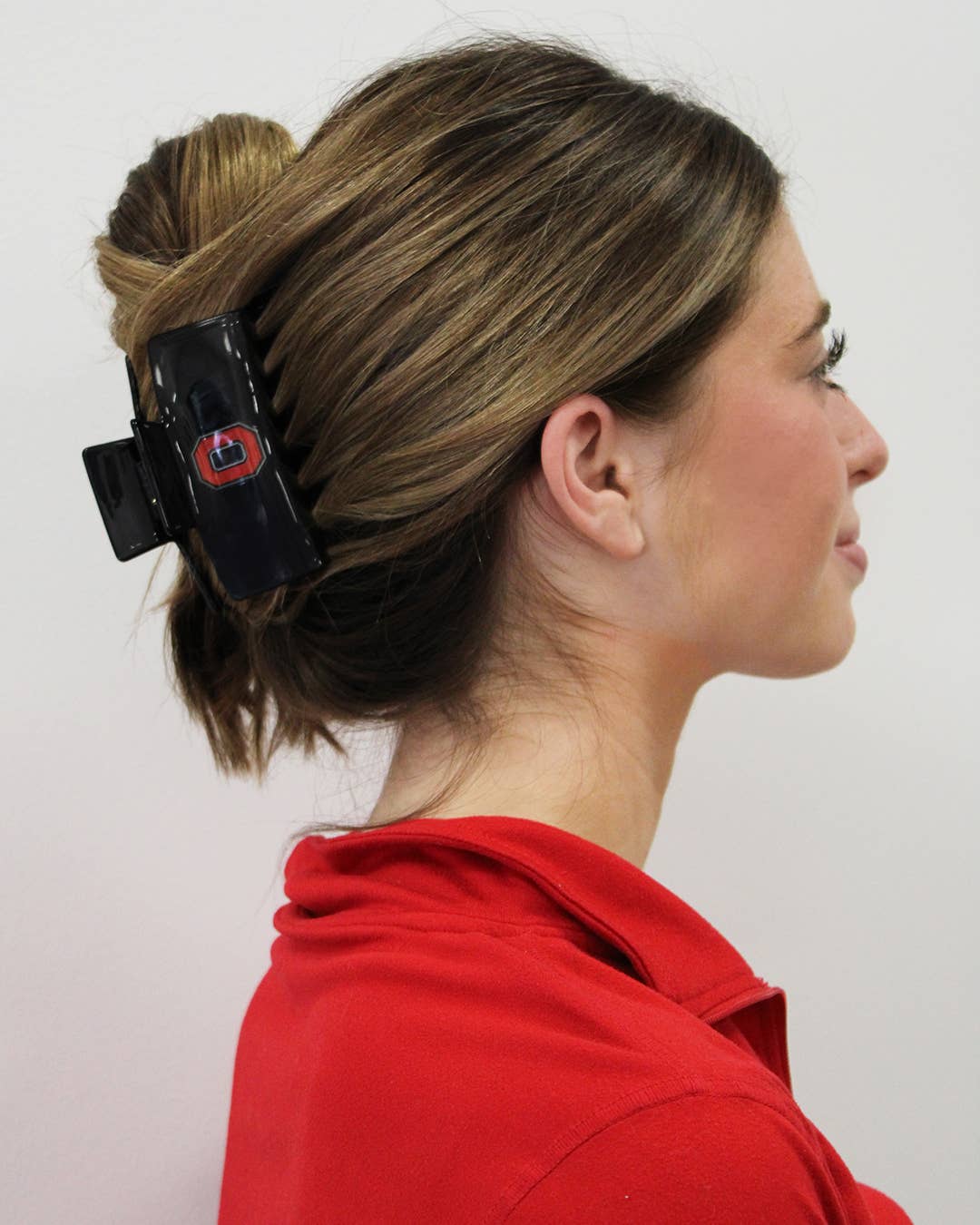 Ohio State® Eco Black Scarlet Block O - Logo Claw Clip