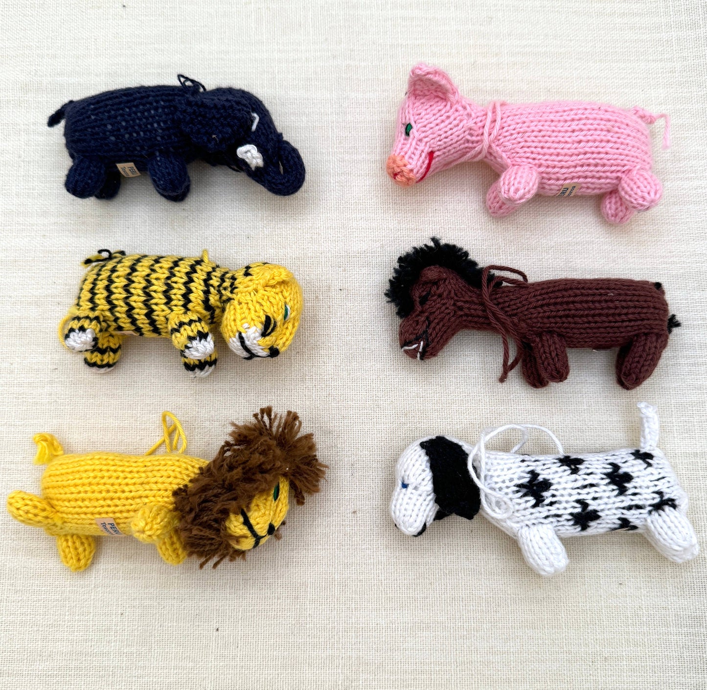 Knit Cotton Animal Ornament