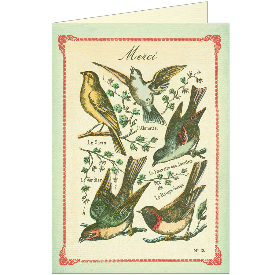 Merci Thank You Bird Card