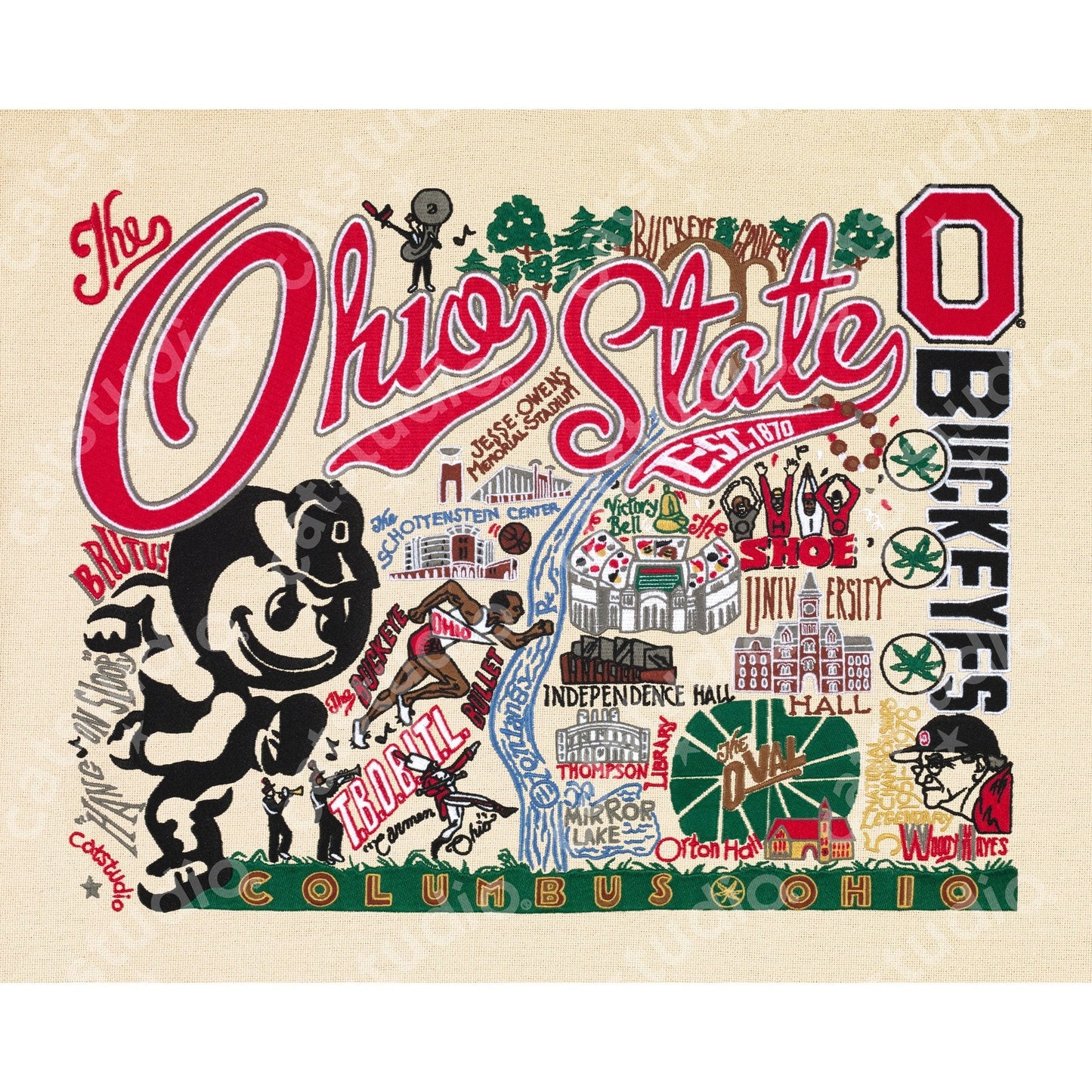 Ohio State University Collegiate Fine Art Print