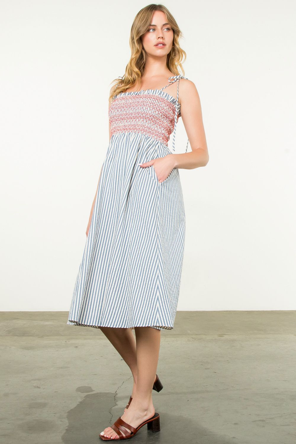 Lita Smocked Sleeveless Dress