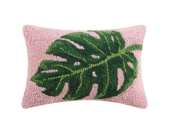 Monstera Leaf Hook Pillow