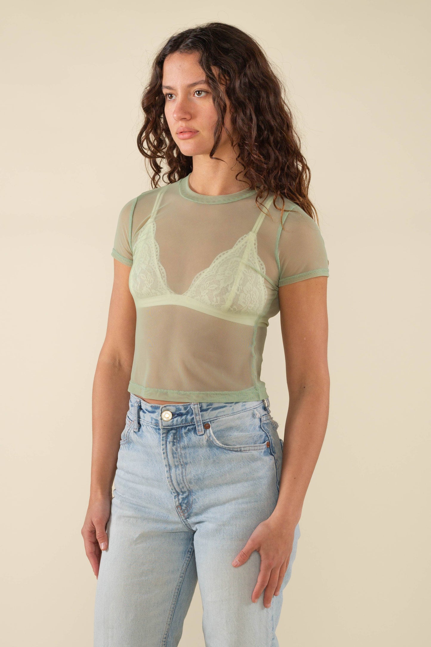 Mesh Short Sleeve Baby Tee