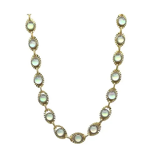 Bezel Set Opalite Necklace