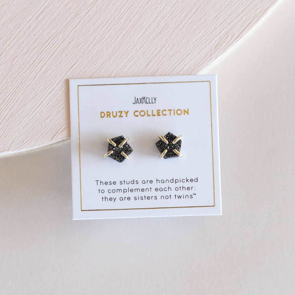 Druzy Prong Earrings