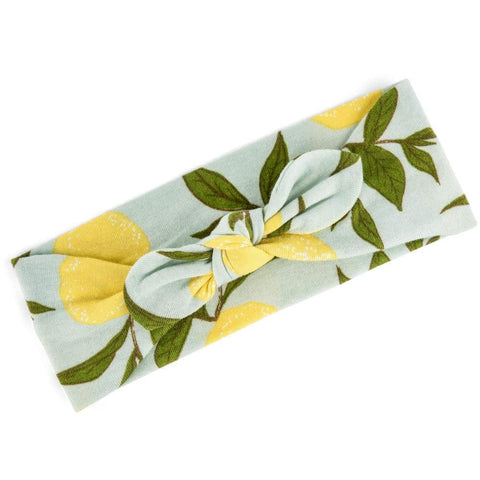 Organic Cotton Knotted Headband - Lemon