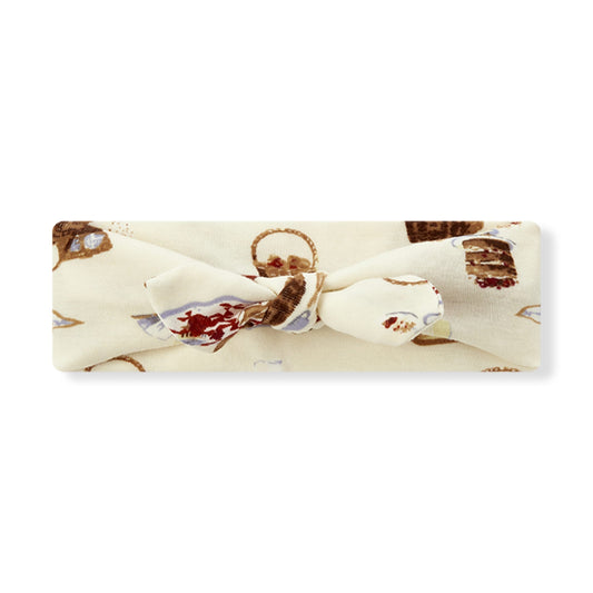 Organic Cotton Knotted Headband - Picnic