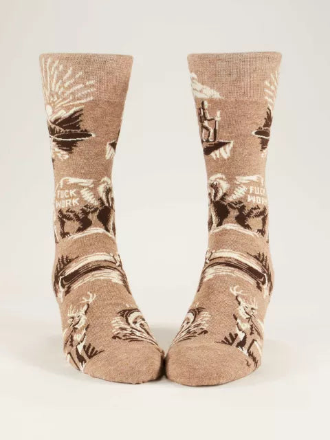 Fuck Work Men's Crew Socks