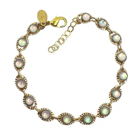 Opalite Bezel Stone Bracelet