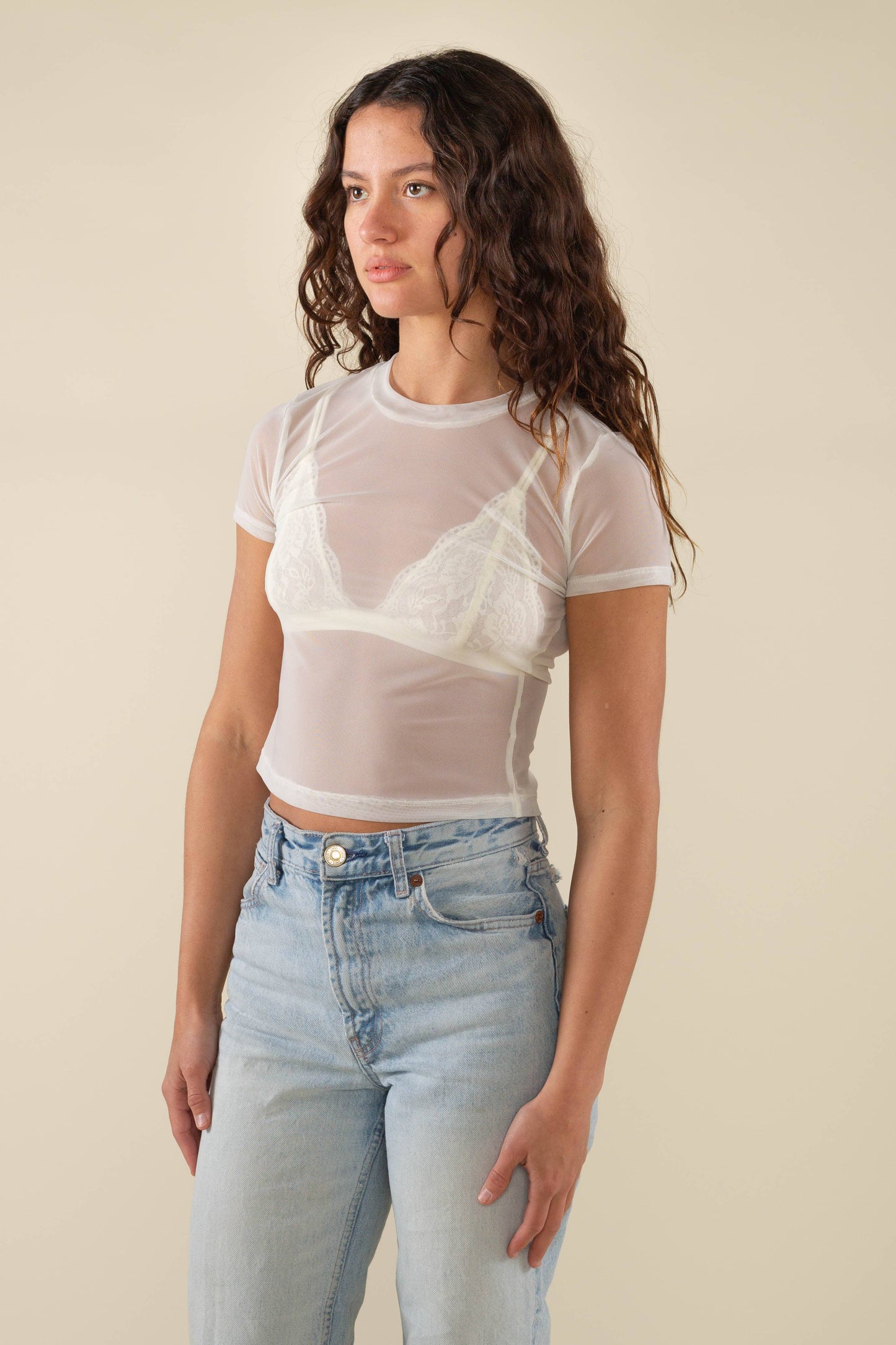 Mesh Short Sleeve Baby Tee