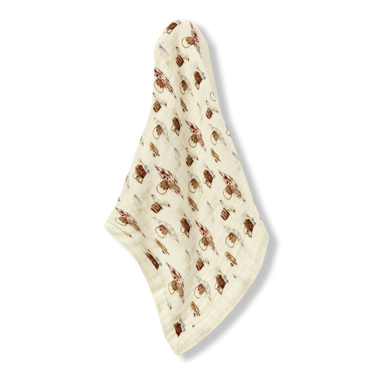 Bamboo Two Layer Muslin Mini Lovey - Picnic