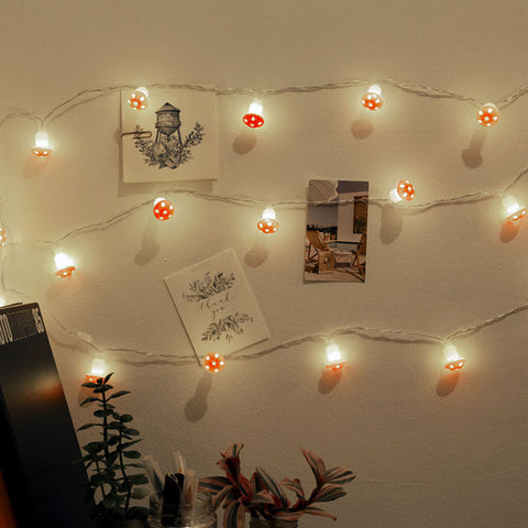 Mushroom LED string lights