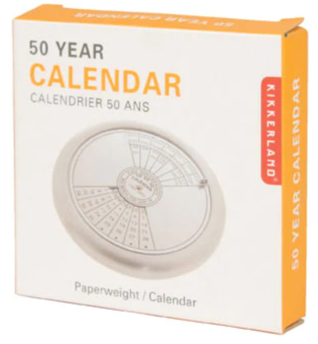 50 Year Calendar Paperweight