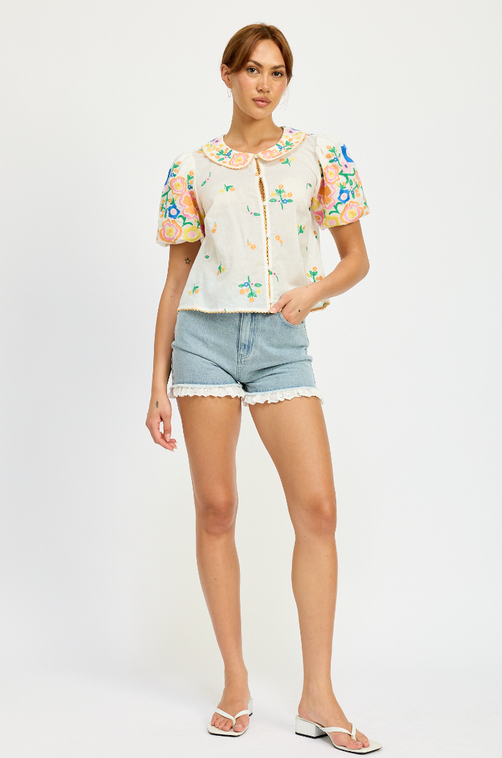 Lilian Embroidered Blouse