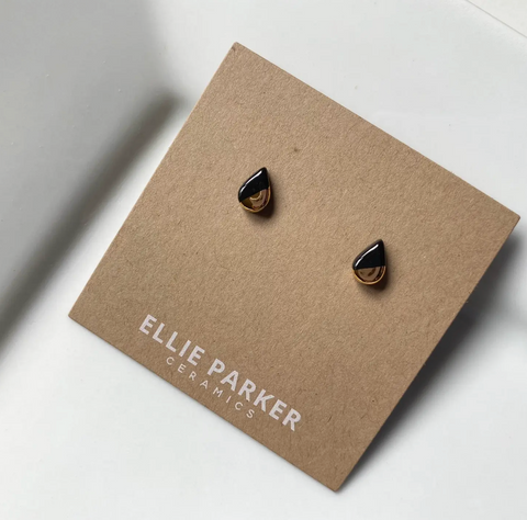 Ceramic Teardrop Stud Earrings